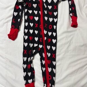 Little Sleepies Heart and XO Patterned Kids One Piece